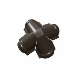 ГРАНД ЛАЙН Четверник конька полукруглого 0,5 Satin Matt с пленкой RR 32 темно-коричневый