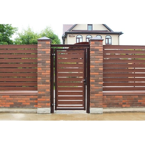ГРАНД ЛАЙН Калитка Жалюзи Texas 1,8х1 прямоугольный фланец 230х230 RAL 8017 без заполнения (ламель 125 мм)